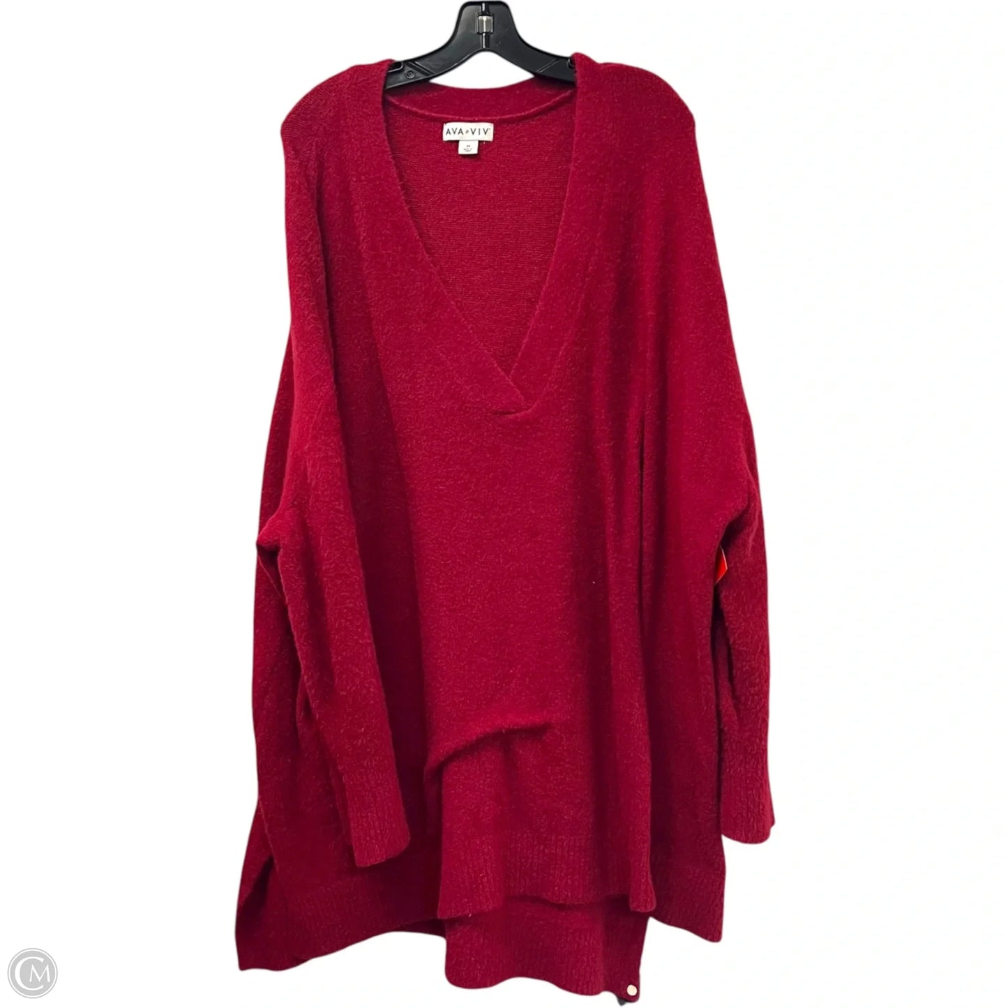 Sweater By Ava & Viv In Red, Size: 3x