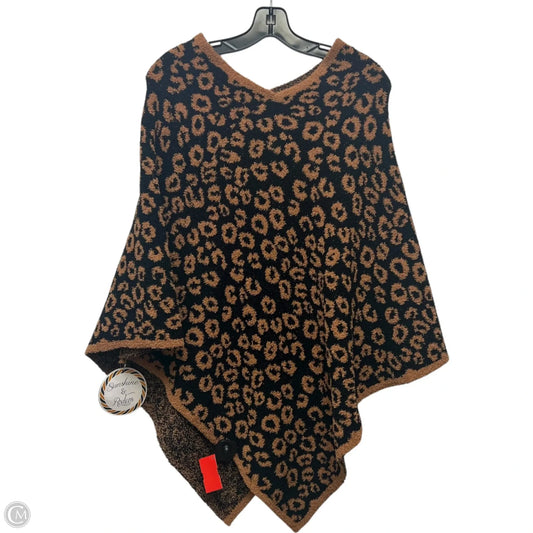 Poncho By Clothes Mentor In Leopard Print, Size: Osfm
