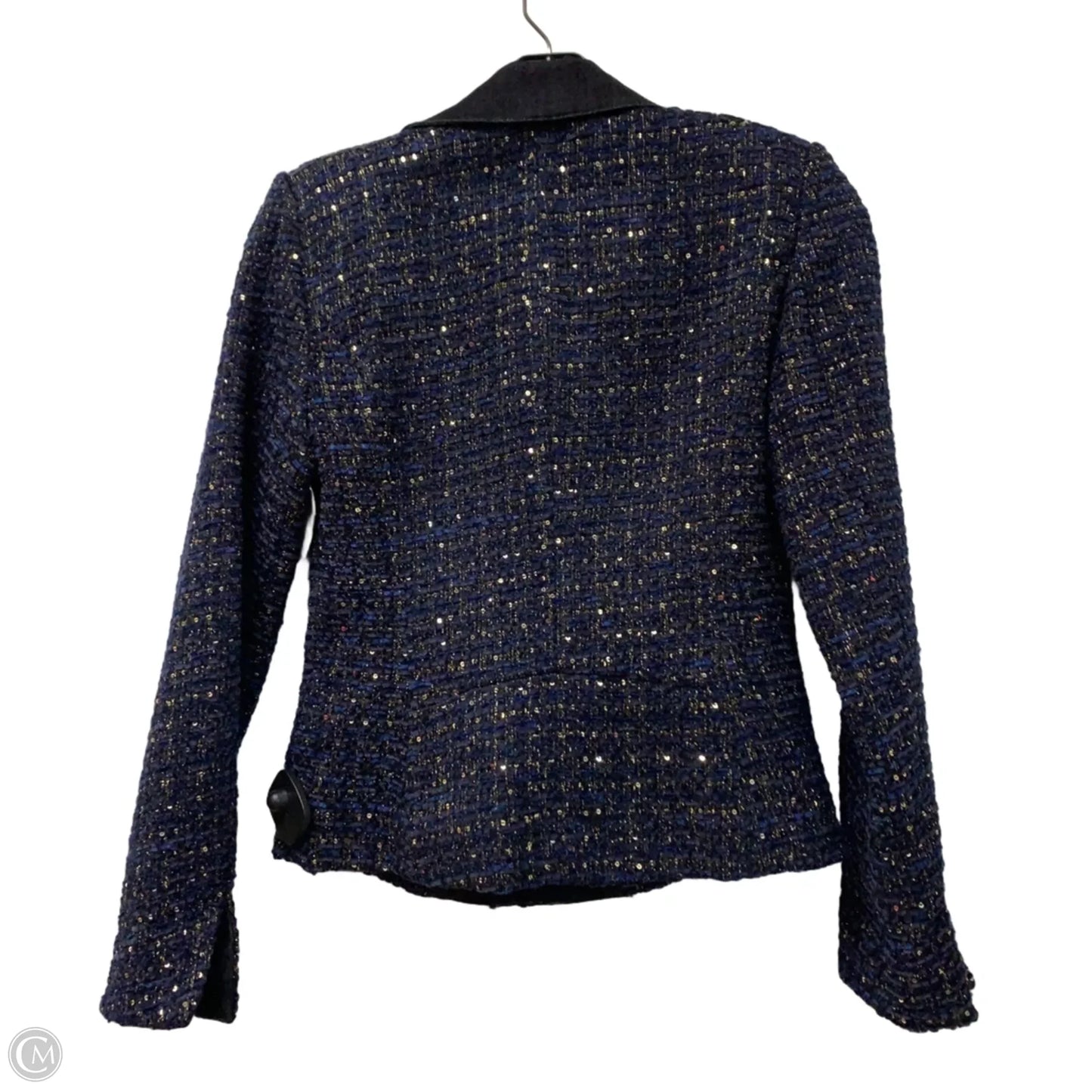 Jacket Moto By White House Black Market In Blue, Size: Xs