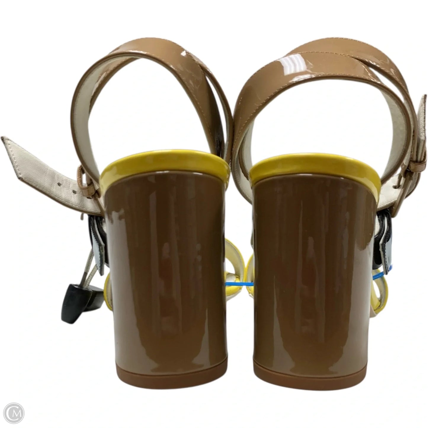 Sandals Luxury Designer By Bottega Veneta In Yellow, Size: 5.5