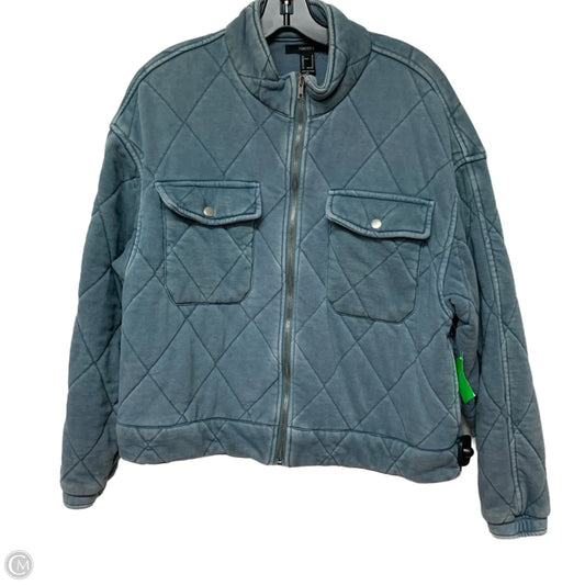 Jacket Puffer & Quilted By Forever 21 In Blue, Size: M
