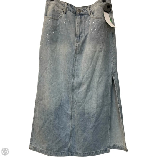 Skirt Designer By Rebecca Minkoff In Blue Denim, Size: L