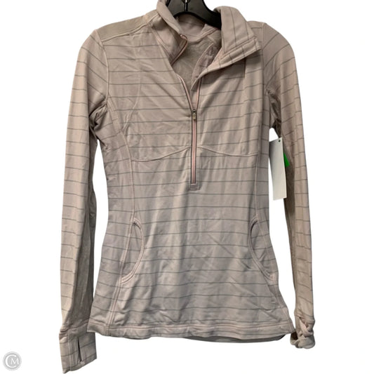 Athletic Top Long Sleeve Collar By Lululemon In Pink, Size: Xs
