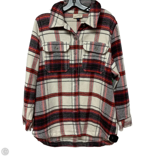 Jacket Shirt By Universal Thread In Plaid Pattern, Size: M