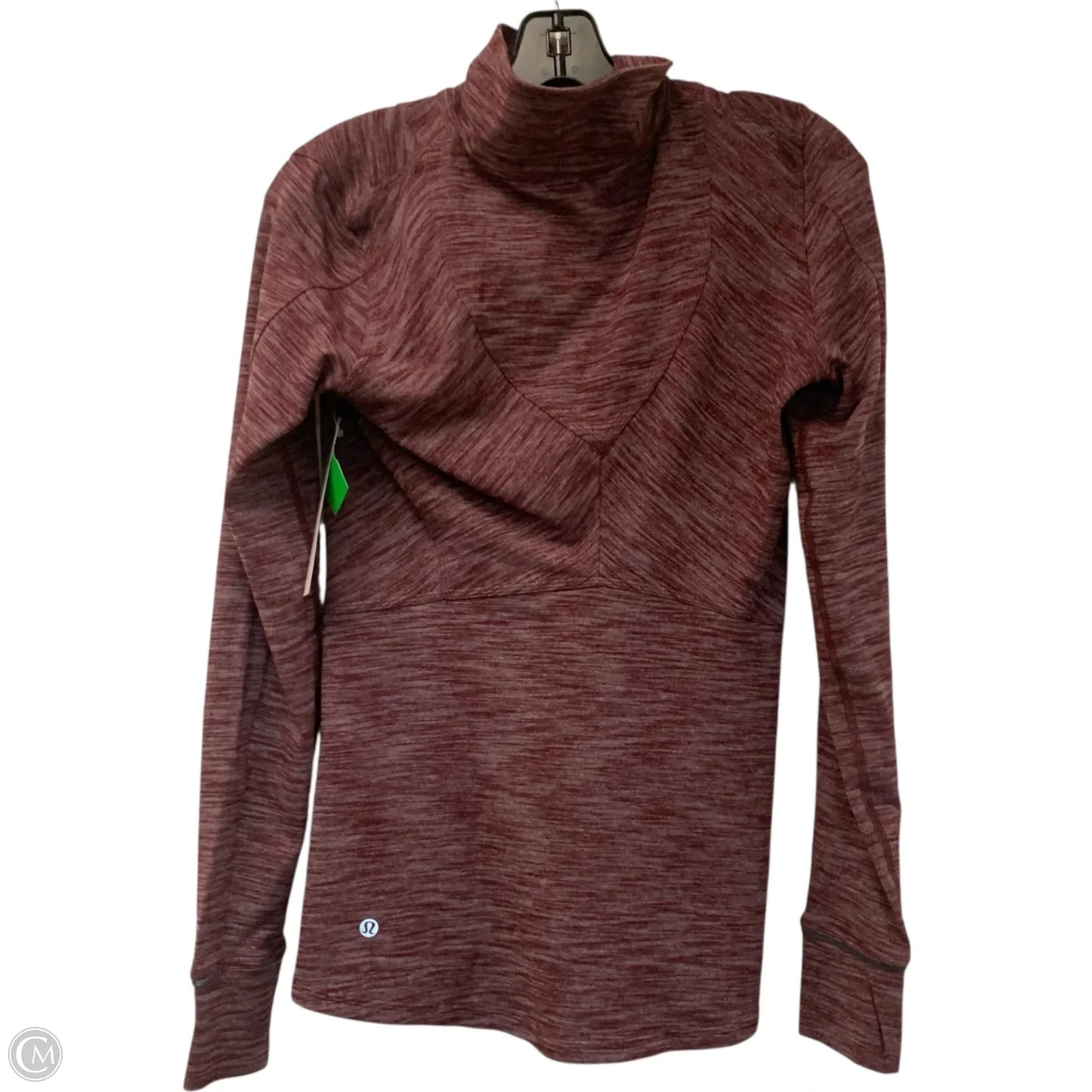 Athletic Top Long Sleeve Collar By Lululemon In Purple, Size: S