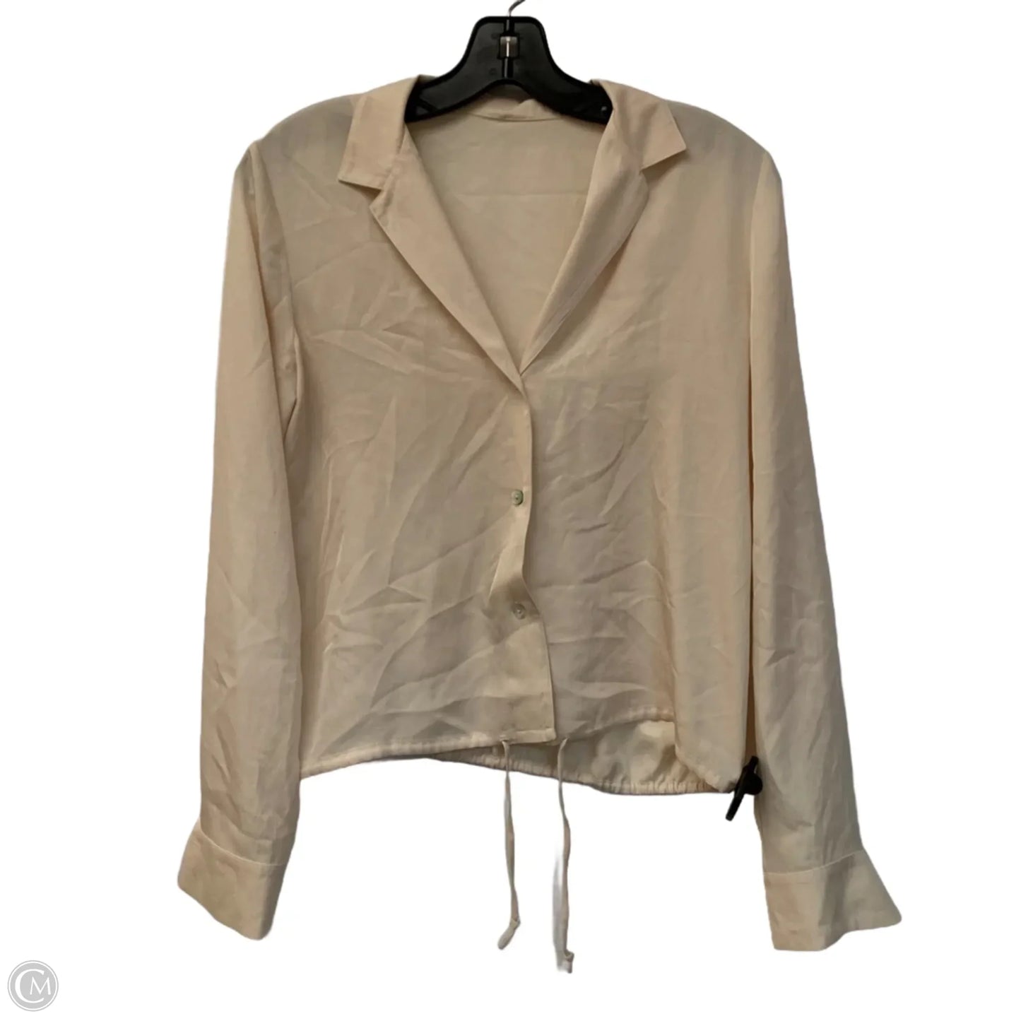 Blouse Long Sleeve By Vince In Cream, Size: Xs