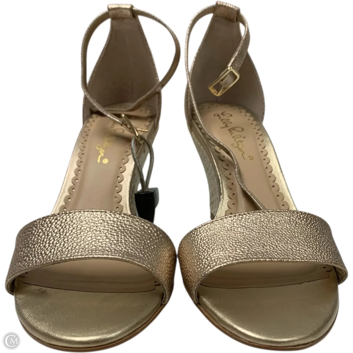 Sandals Designer By Lilly Pulitzer In Gold, Size: 6