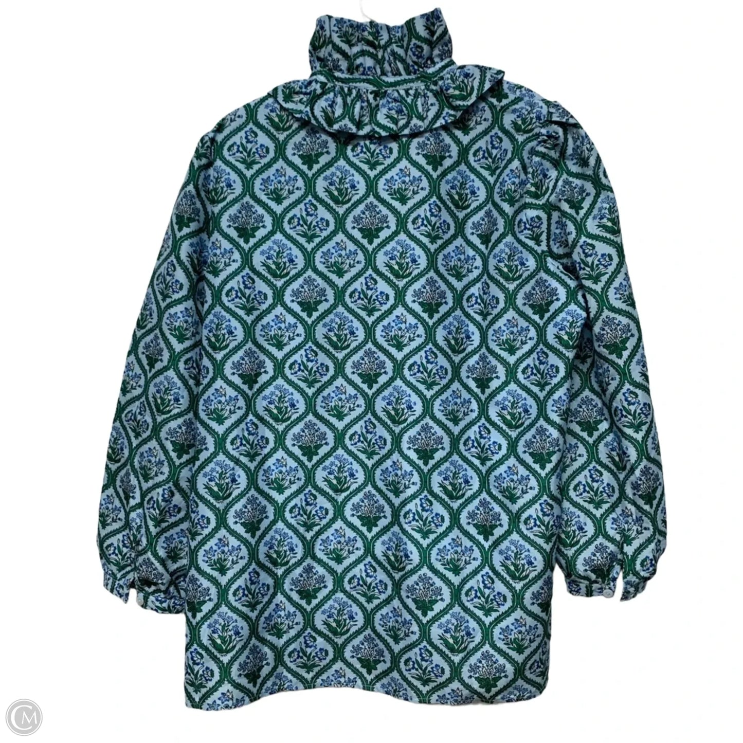 Top Long Sleeve By Tuckernuck In Blue & Green, Size: Xl