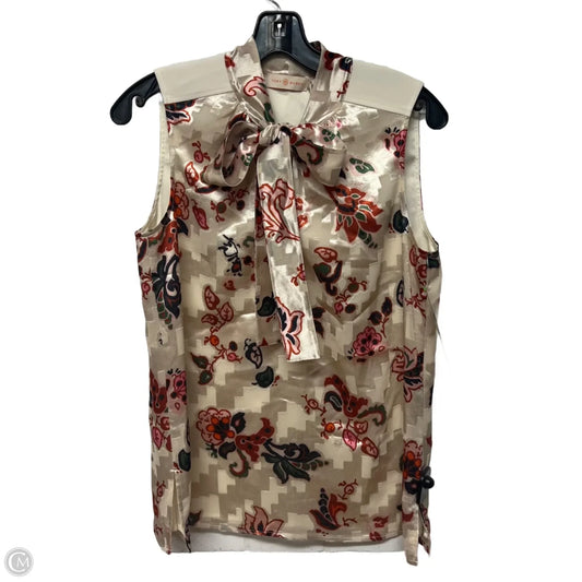 Blouse Designer By Tory Burch In Cream, Size: S