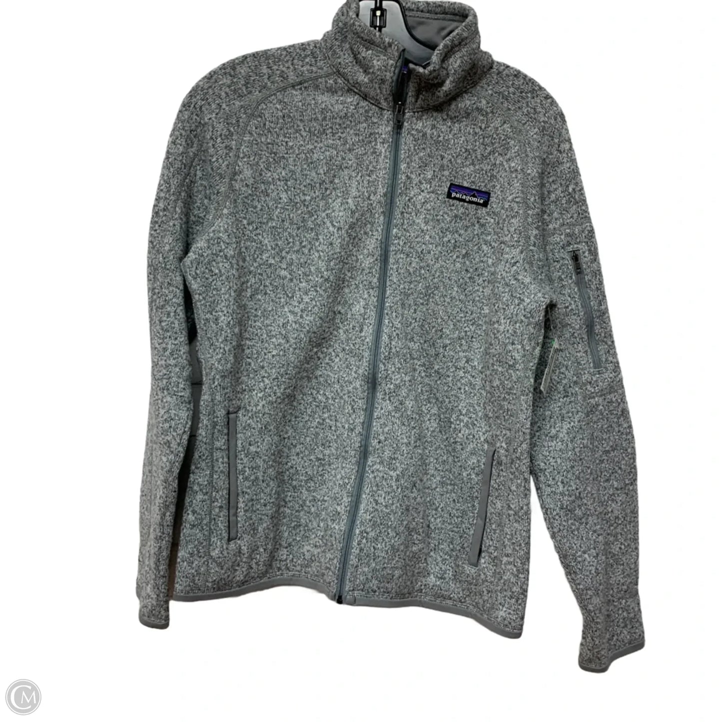 Jacket Fleece By Patagonia In Grey, Size: M
