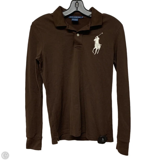 Top Long Sleeve By Ralph Lauren In Brown, Size: S
