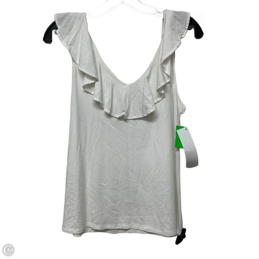 Top Sleeveless Designer By Lilly Pulitzer In White, Size: M