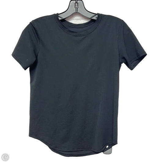 Athletic Top Short Sleeve By Lululemon In Black, Size: S