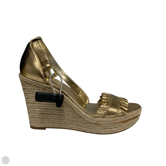 Sandals Heels Wedge By Michael By Michael Kors In Gold, Size: 7