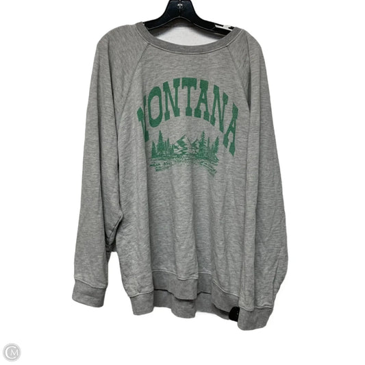 Sweatshirt Crewneck By Retrobrand In Grey, Size: Xl