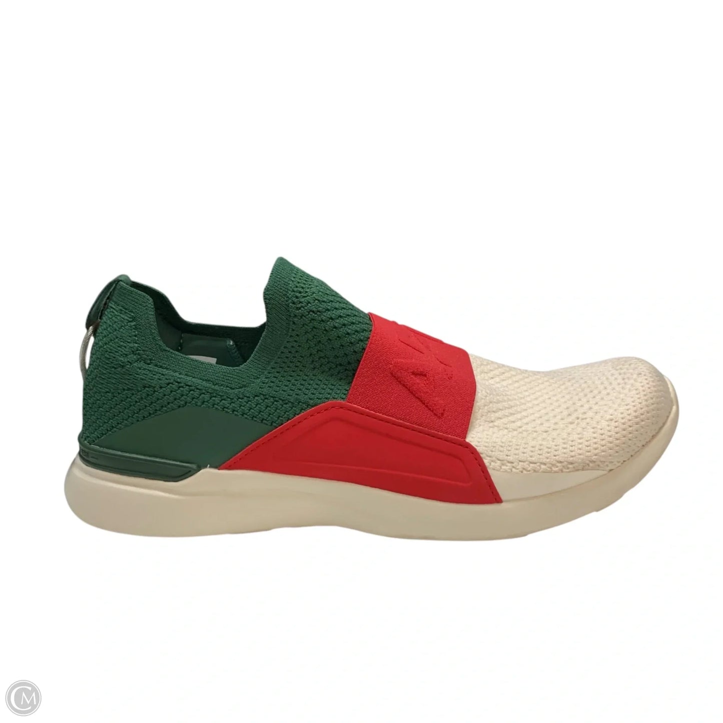 Shoes Designer By Apl In Green & White, Size: 8.5