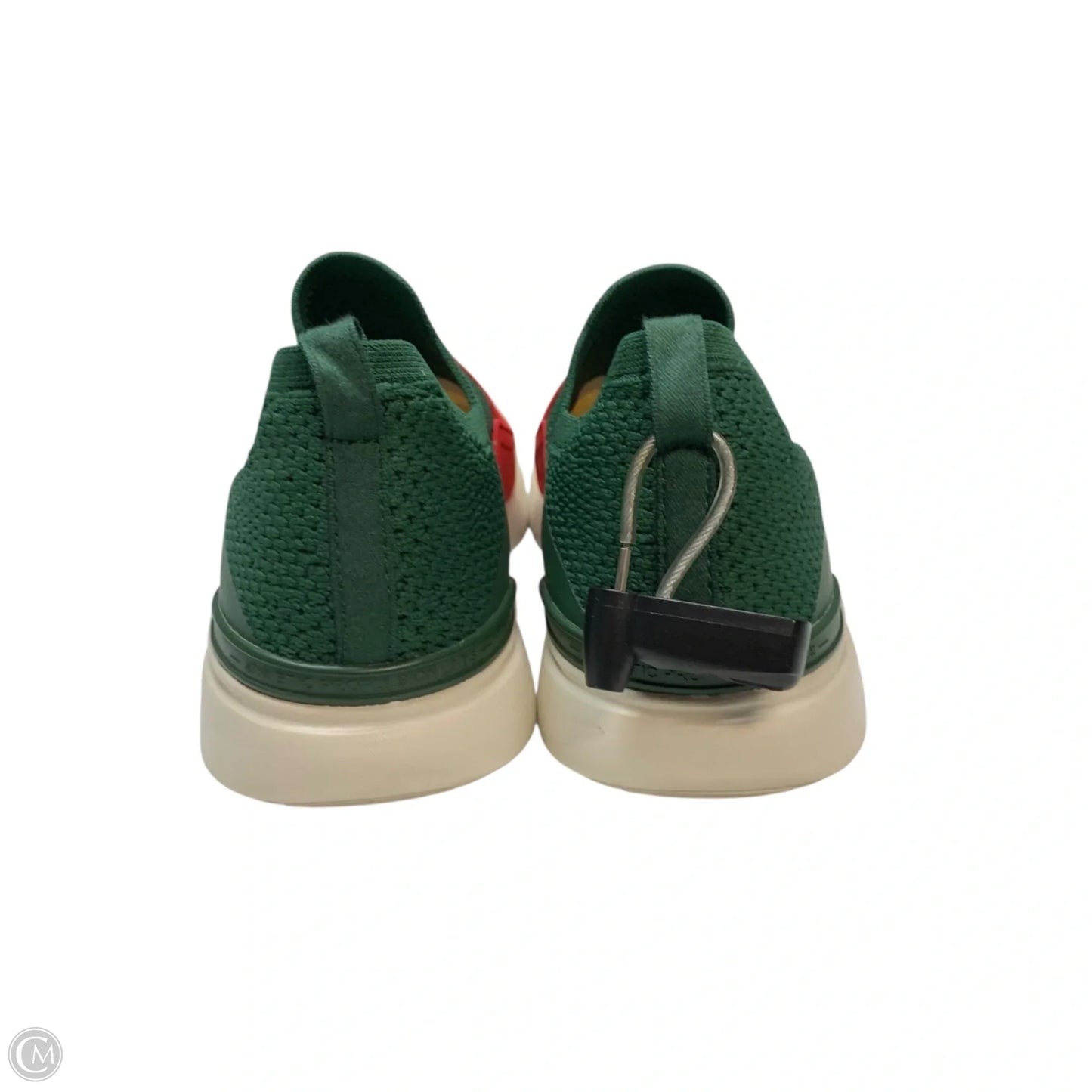 Shoes Designer By Apl In Green & White, Size: 8.5