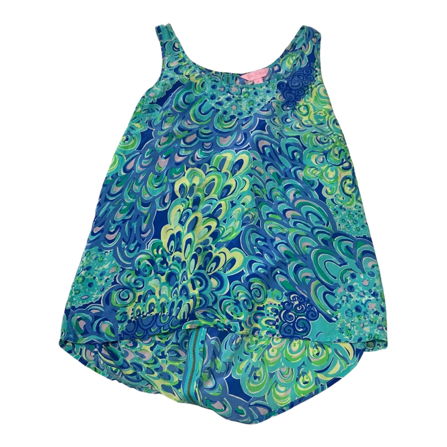 Top Sleeveless Designer By Lilly Pulitzer In Blue & Green, Size: M