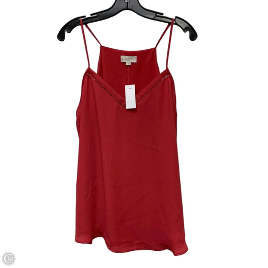 Blouse Sleeveless By Loft In Pink, Size: L