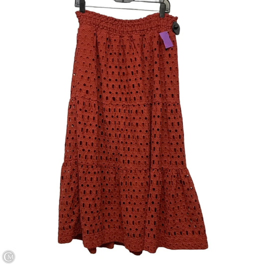 Skirt Maxi By Anthropologie In Red, Size: M