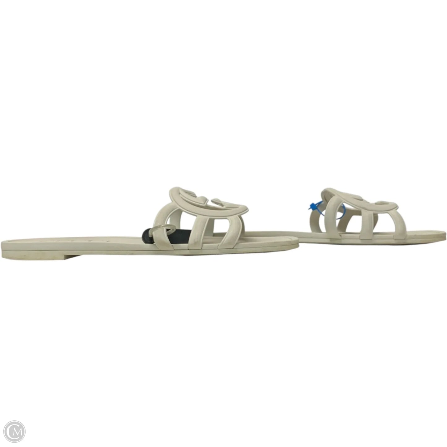 Sandals Luxury Designer By Gucci In White, Size: 8