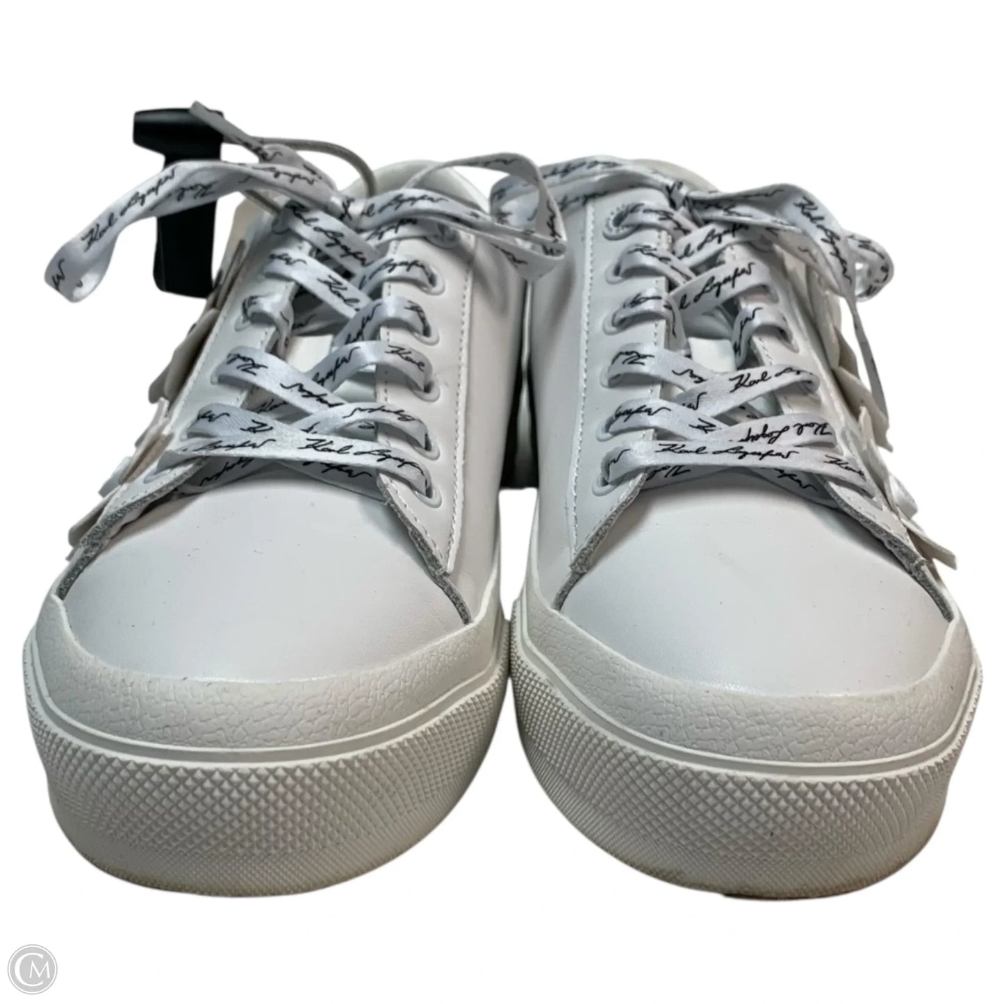 Shoes Designer By Karl Lagerfeld In White, Size: 8