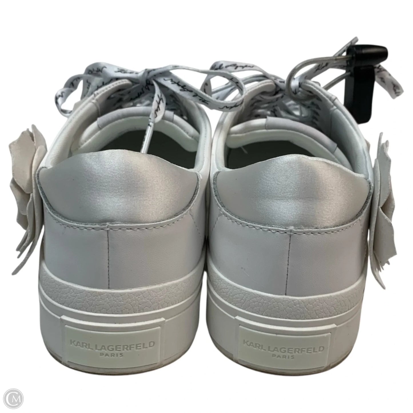 Shoes Designer By Karl Lagerfeld In White, Size: 8