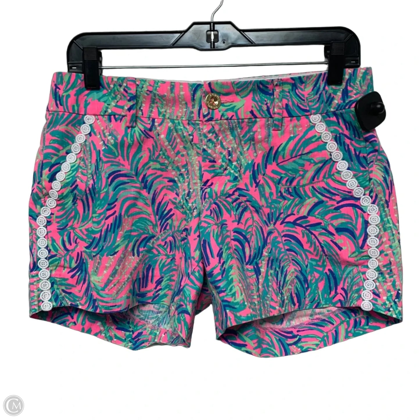 Shorts Designer By Lilly Pulitzer In Blue & Pink, Size: 4