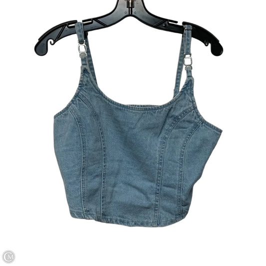 Top Sleeveless By Lone Star In Blue Denim, Size: M