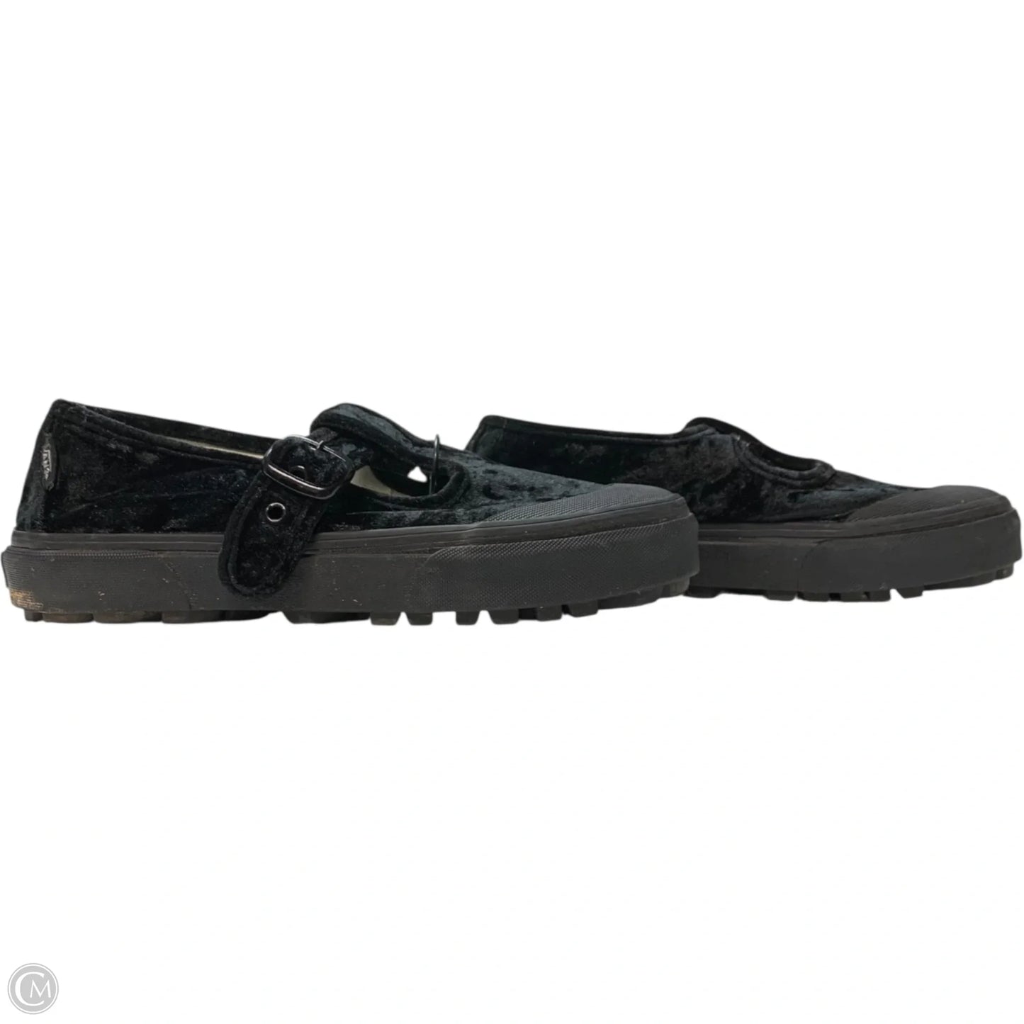 Shoes Flats By Vans In Black, Size: 8