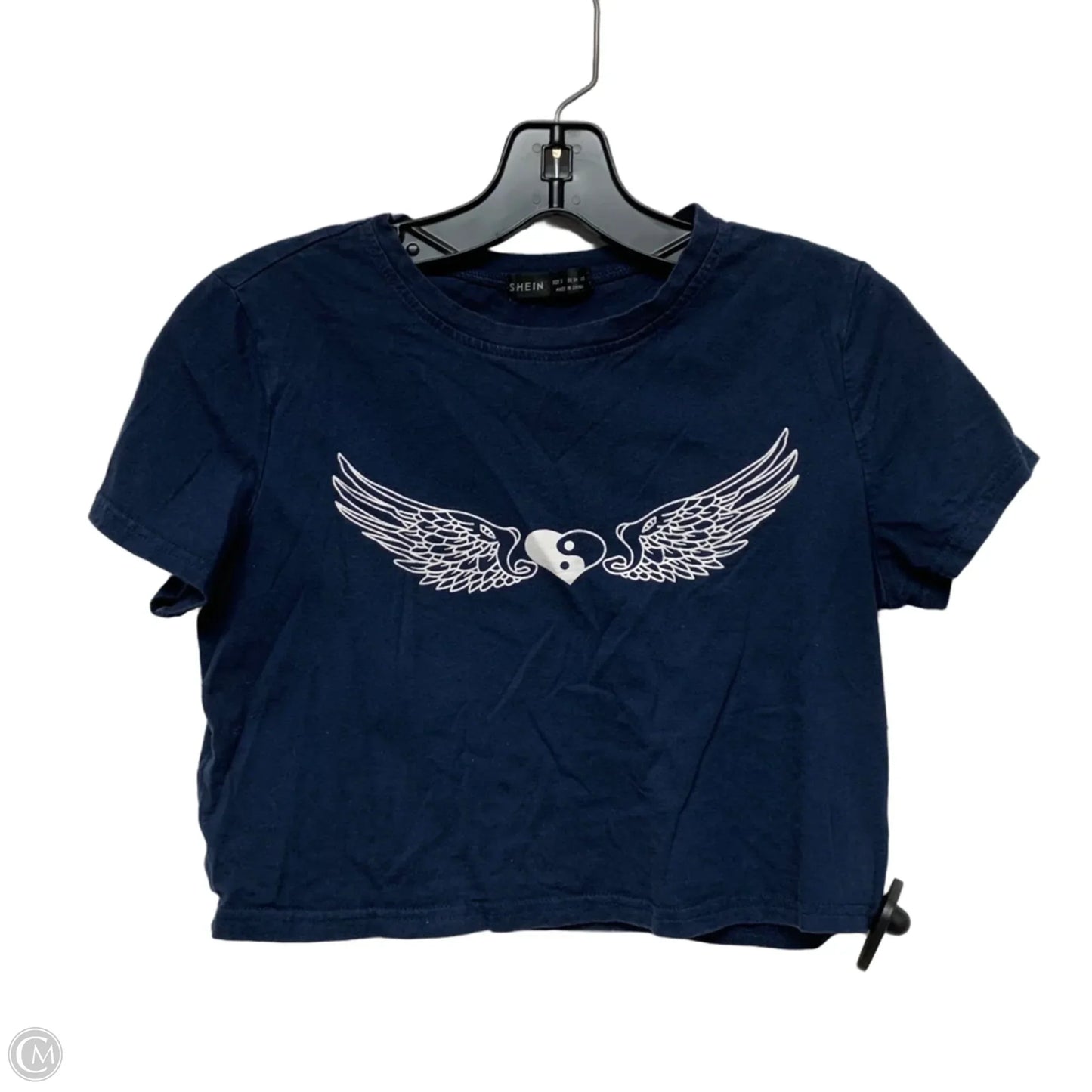 Top Short Sleeve By Shein In Blue, Size: S