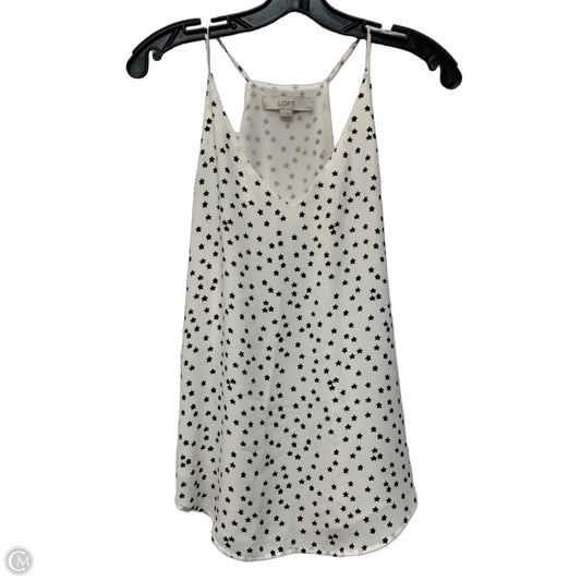 Top Sleeveless By Loft In Black & White, Size: Xs