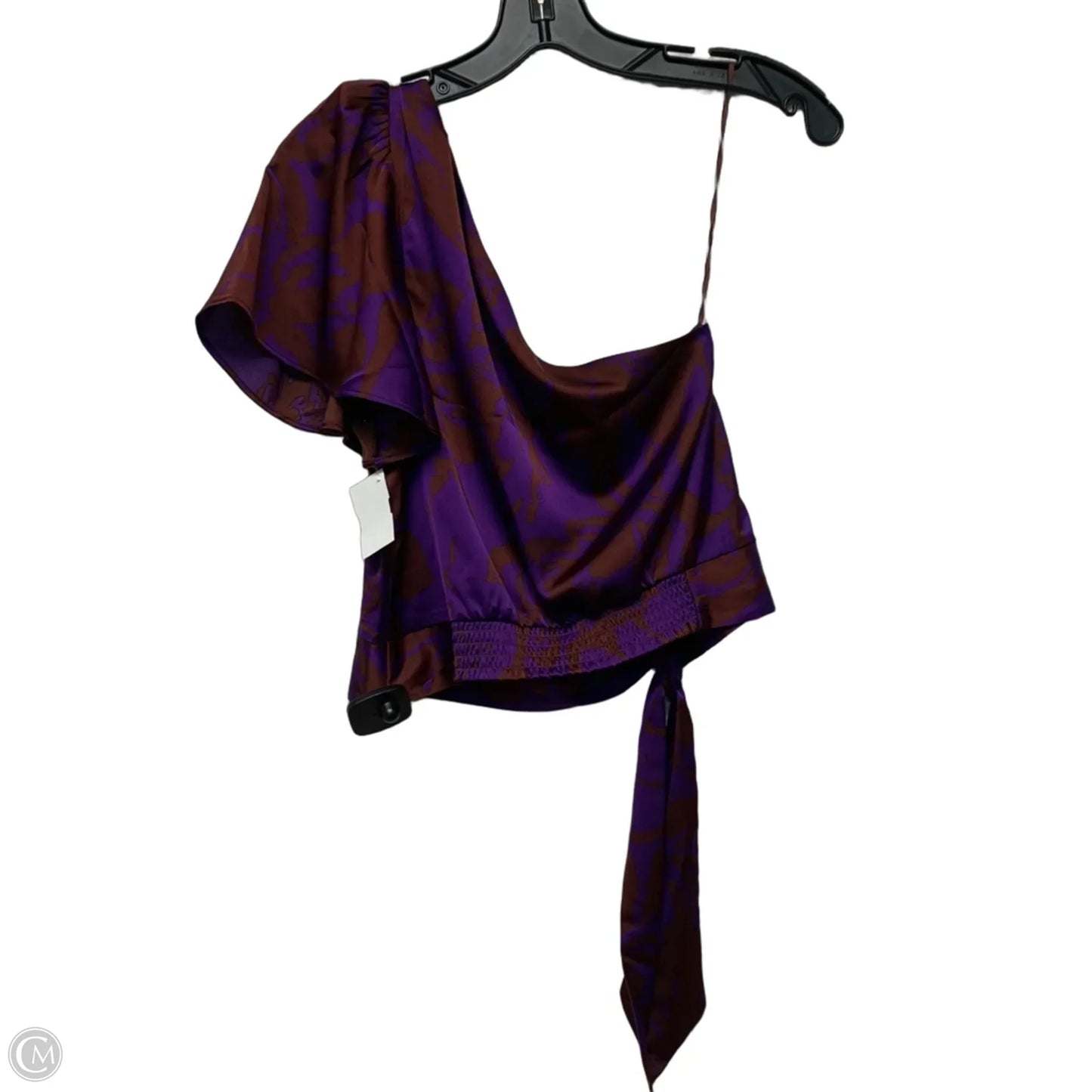 Blouse Sleeveless By Express In Brown & Purple, Size: Xs