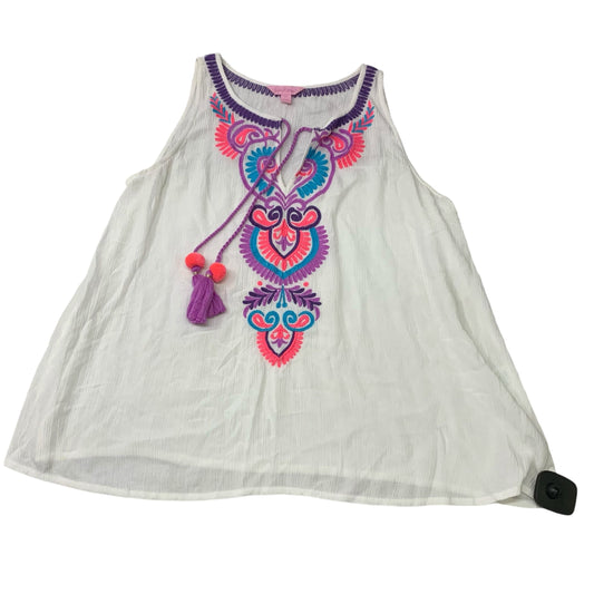 Top Sleeveless Designer By Lilly Pulitzer In Purple & White, Size: Xs