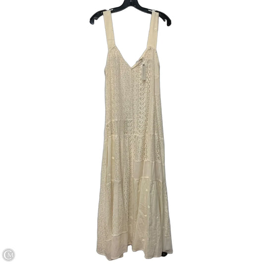 Dress Casual Maxi By Anthropologie In Cream, Size: M