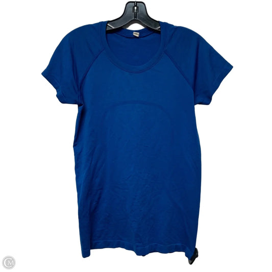 Athletic Top Short Sleeve By Lululemon In Blue, Size: M