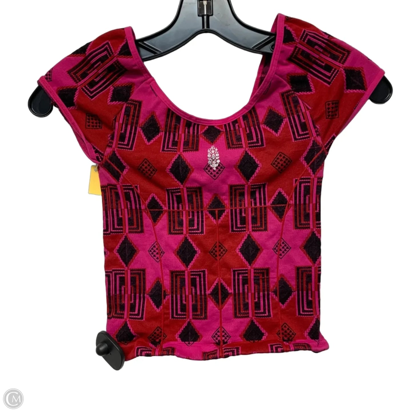 Top Short Sleeve By Free People In Pink & Red, Size: Xs