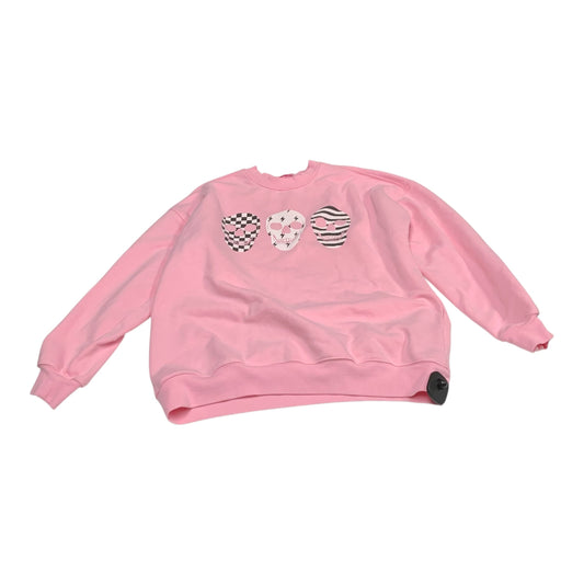 Sweatshirt Crewneck By Pink Lily In Pink, Size: S