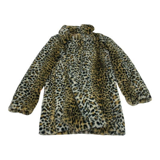 Jacket Faux Fur & Sherpa By Ashley In Animal Print, Size: M