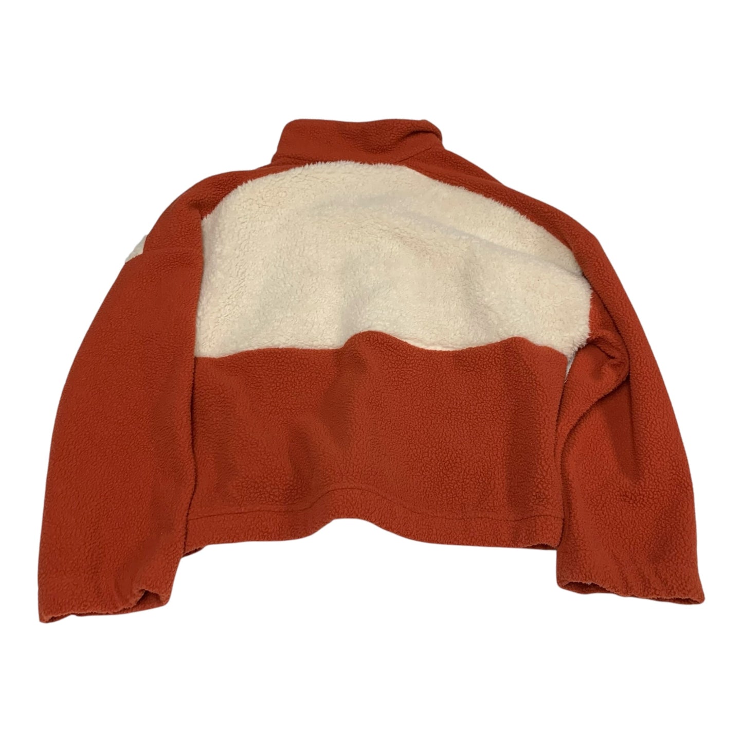 Jacket Fleece By Columbia In Cream & Orange, Size: M