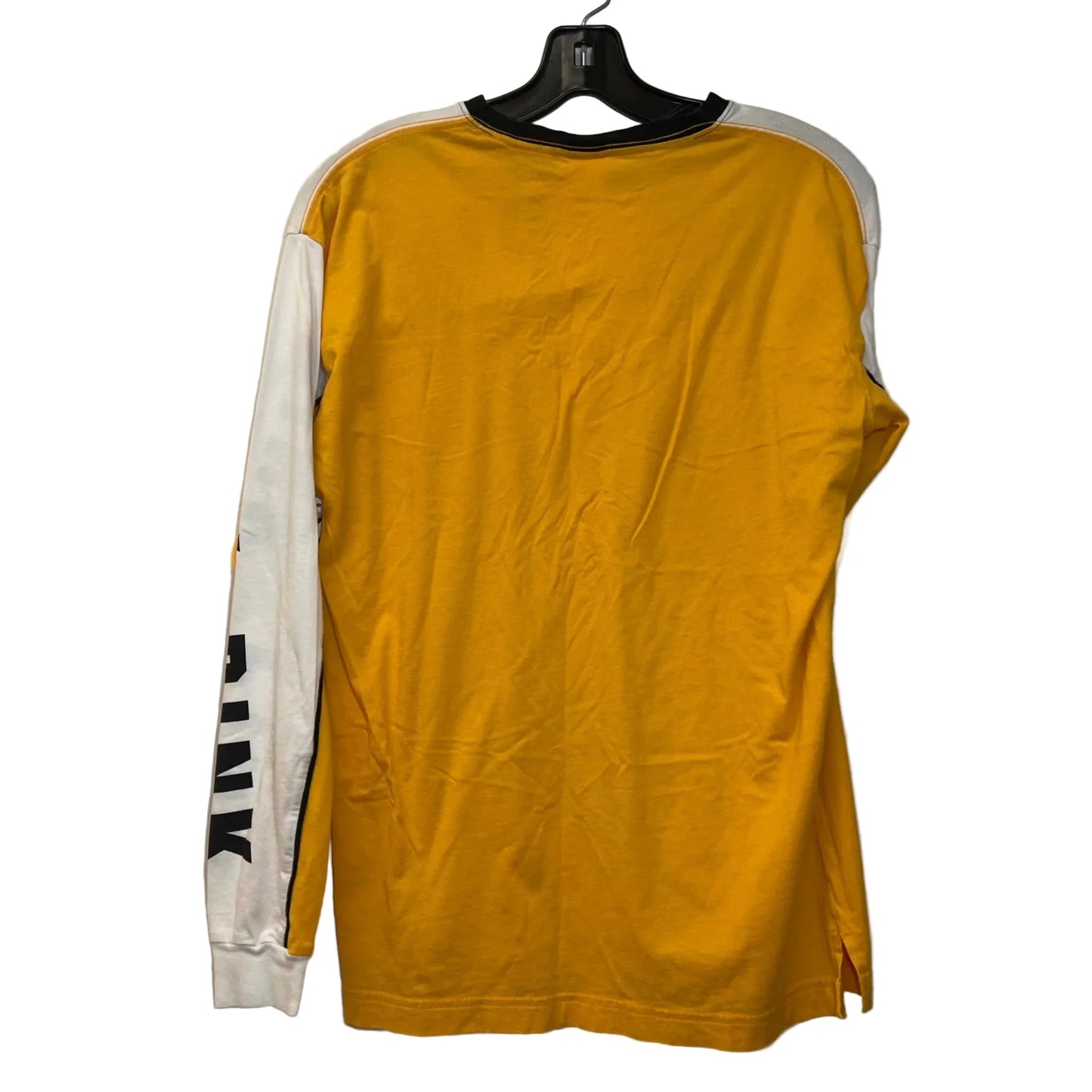 Top Long Sleeve By Pink In White & Yellow, Size: Xs