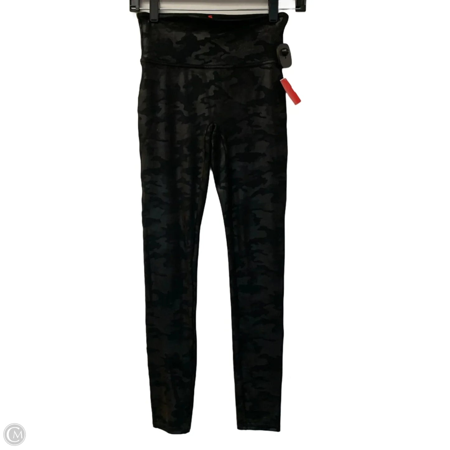 Athletic Leggings By Spanx In Black & Grey, Size: S