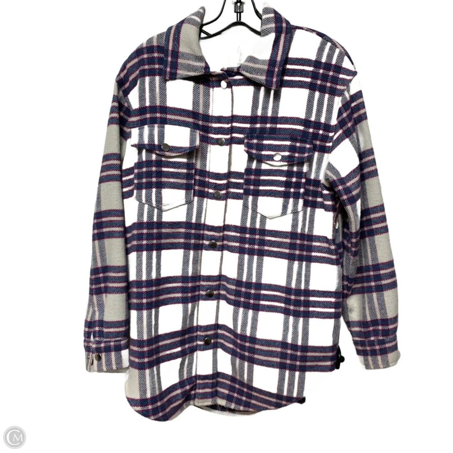Jacket Shirt By Joie In Plaid Pattern, Size: M