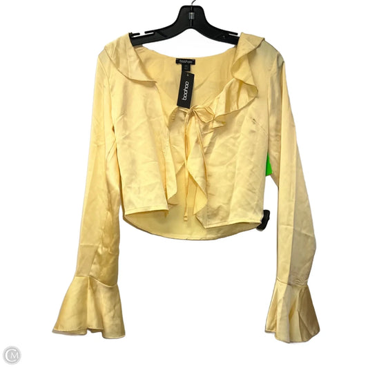 Top Long Sleeve By Boohoo Boutique In Yellow, Size: S