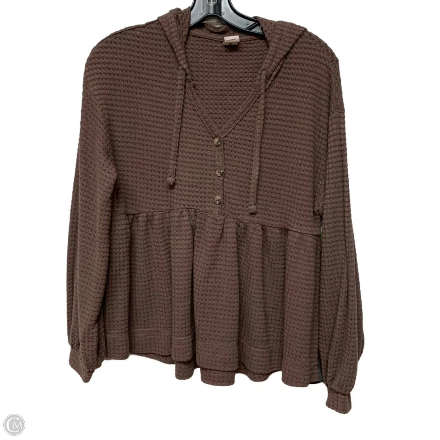 Jacket Shirt By So In Brown, Size: S