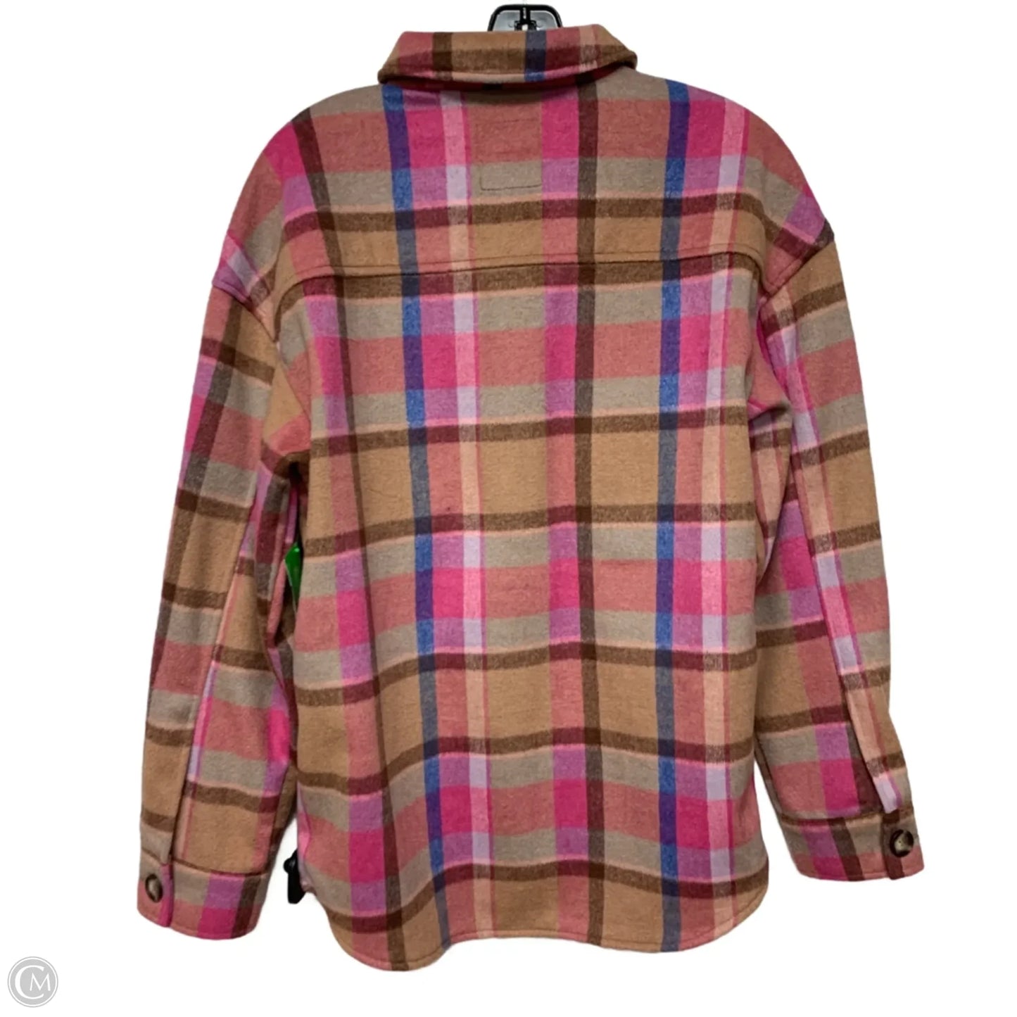 Jacket Shirt By Avec Les Filles In Plaid Pattern, Size: M
