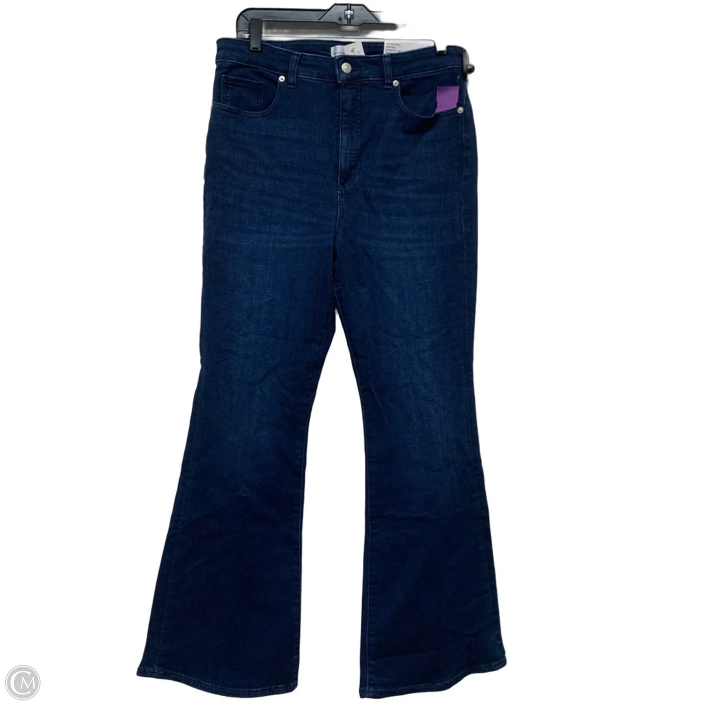 Jeans Flared By Loft In Blue Denim, Size: 12