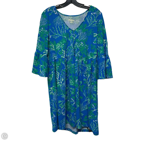 Dress Designer By Lilly Pulitzer In Blue & Green, Size: M