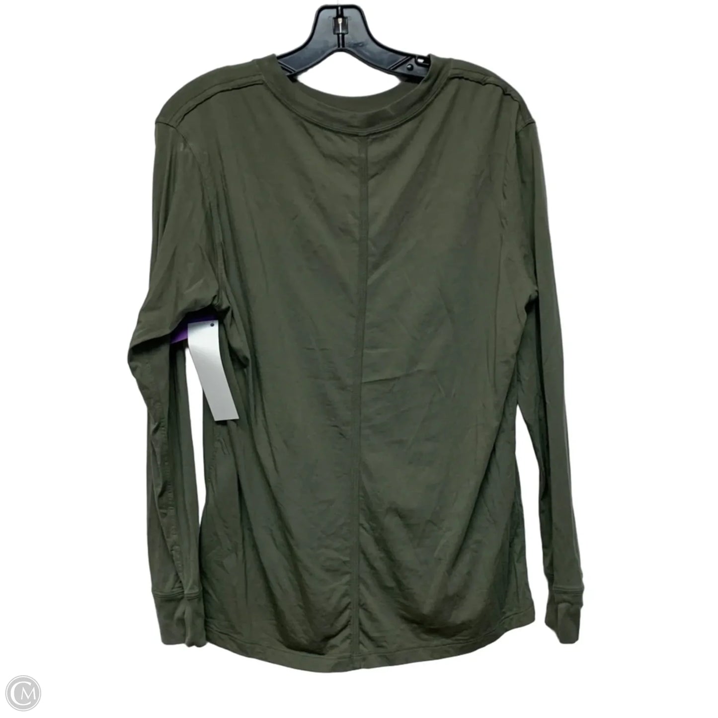 Athletic Top Long Sleeve Crewneck By Lululemon In Green, Size: M