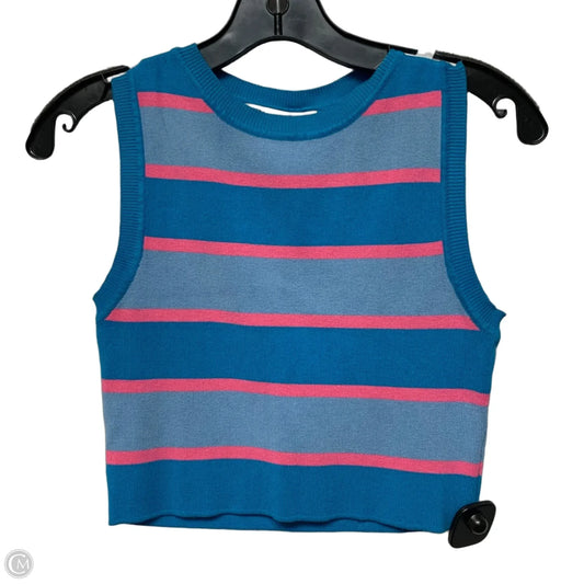 Top Sleeveless By Zara In Striped Pattern, Size: L